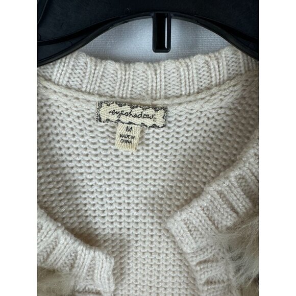 Eyeshadow Women Open Front Faux Fur Vest With Knit Back M - Picture 3 of 7